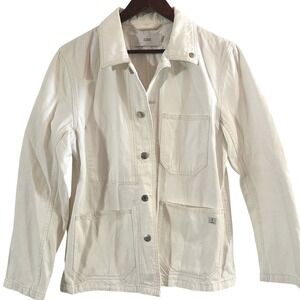 CLOSED Cream 100% Cotton Worker Jacket Chore Coat Size Medium